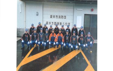 袋井東消防第５分団の 新消防車庫の披露会を行いました。